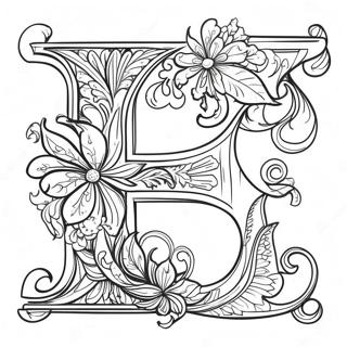 Fancy Letter F Coloring Page 123404 57716
