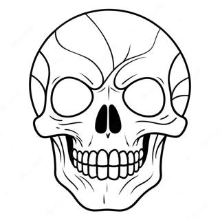 Scary Skull Coloring Page 123454-57749