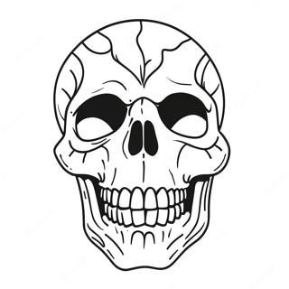 Scary Skull Coloring Page 123454-57751