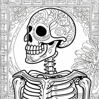 Detailed Human Skeleton Coloring Page 123483-57781