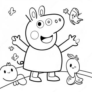 Peppa Pig Halloween Coloring Page 123532-57812