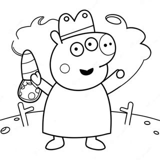 Spooky Peppa Pig In Costume Coloring Page 123533-57813