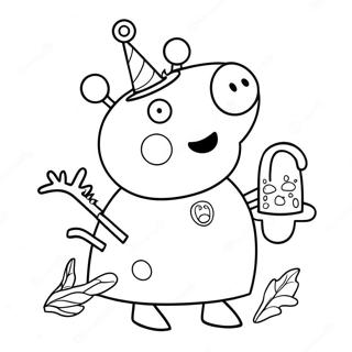 Spooky Peppa Pig In Costume Coloring Page 123533-57814