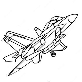 F18 Fighter Jet Coloring Pages