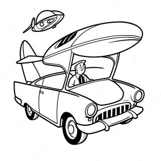 George Jetson Flying In His Car Coloring Page 123611-57873