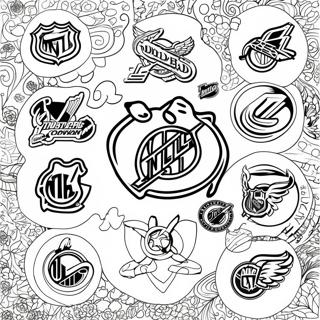 Colorful Nhl Team Logos Coloring Page 123637 57895
