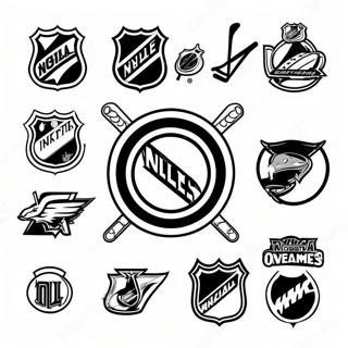 Colorful Nhl Team Logos Coloring Page 123637 57896