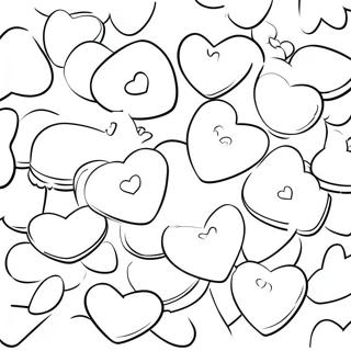 Candy Hearts Coloring Page 123713-57949