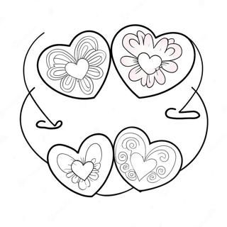 Sparkling Candy Hearts Coloring Page 123716-57962