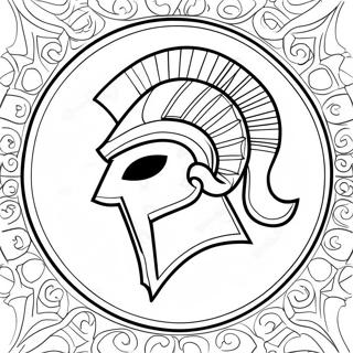 Spartan Shield Coloring Page 123768-58007