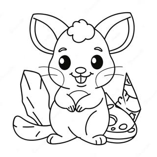 Cute Chinchilla Playing With Toys Coloring Page 123944-58133