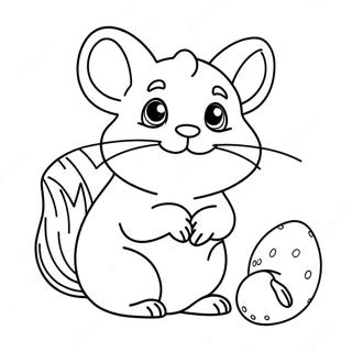 Cute Chinchilla Playing With Toys Coloring Page 123944-58134