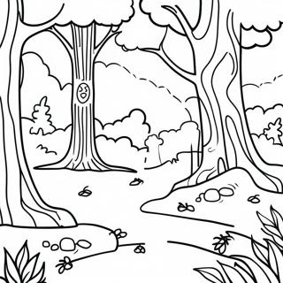 Colorful Forest Scene Coloring Page 124046-58213