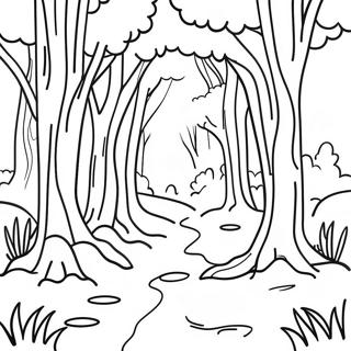 Colorful Forest Scene Coloring Page 124046-58214