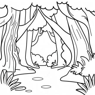 Colorful Forest Scene Coloring Page 124046-58216