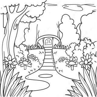 Vibrant Garden Landscape Coloring Page 124049 58227
