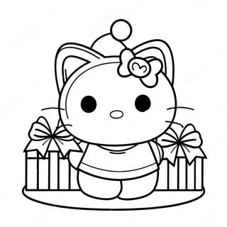 Merry Christmas Hello Kitty Coloring Page 124121-58270