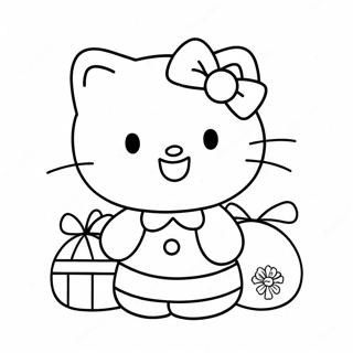 Merry Christmas Hello Kitty Coloring Page 124121-58271