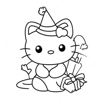 Merry Christmas Hello Kitty Coloring Page 124121-58361