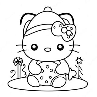 Merry Christmas Hello Kitty Coloring Page 124121-58362