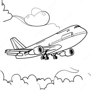 747 Airplane Coloring Pages