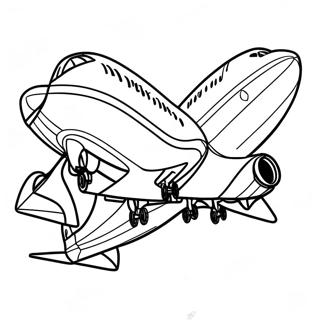 747 Airplane Coloring Page 124173-58310