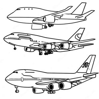 747 Airplane Coloring Page 124173-58312