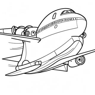 747 Airplane Coloring Page 124173-58401