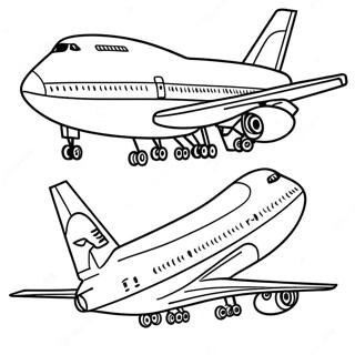 747 Airplane Coloring Page 124173-58402