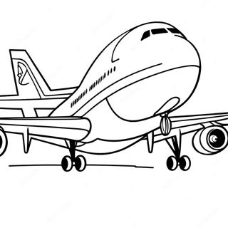 747 Airplane Coloring Page 124173-58403