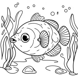 Puffer Fish In Coral Reef Coloring Page 124203-58437