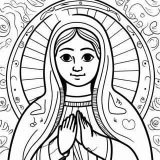 Beautiful Our Lady Of Guadalupe Coloring Page 124510-58665