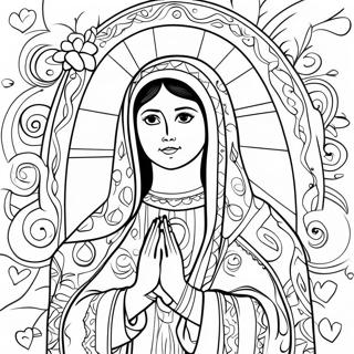 Beautiful Our Lady Of Guadalupe Coloring Page 124510-58666