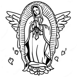 Our Lady Of Guadalupe With Angels Coloring Page 124512-58675