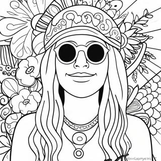 Hippie Stoner Coloring Pages