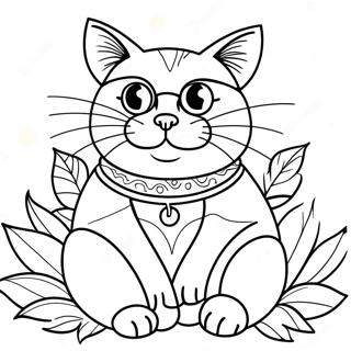 Relaxed Stoner Cat Coloring Page 124538 58693