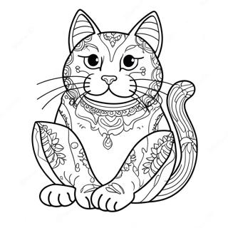 Relaxed Stoner Cat Coloring Page 124538 58696