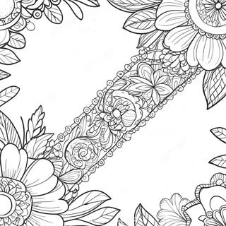 Floral Pattern Bracelet Coloring Page 124616 58755