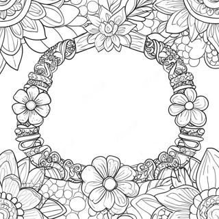 Floral Pattern Bracelet Coloring Page 124616 58756