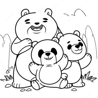 Playful We Bare Bears Coloring Page 124641 58774