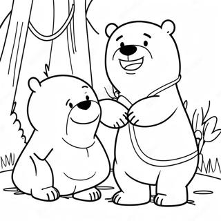 Playful We Bare Bears Coloring Page 124641 58775
