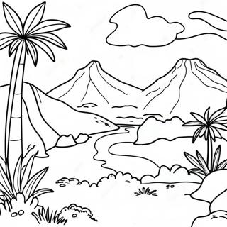 Colorful El Salvador Landscape Coloring Page 124715-58828