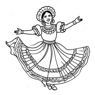 Traditional El Salvadorian Dance Coloring Page 124716-58830