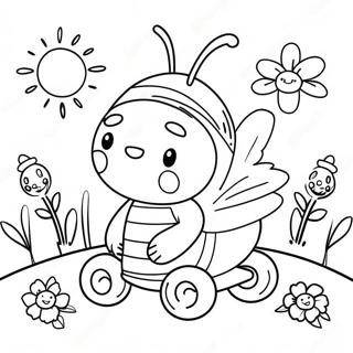 Cute Buggy Huggy In The Garden Coloring Page 124793-58885