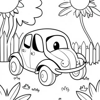 Adventurous Buggy Huggy Exploring The Garden Coloring Page 124795-58894