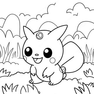 Charming Pokemon Landscape Coloring Page 124819-58908