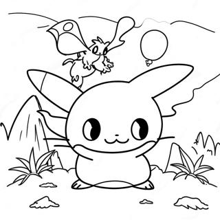 Detailed Pokemon Battle Scene Coloring Page 124822 58920