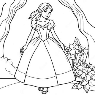 Daphne In A Beautiful Dress Coloring Page 124871-58948