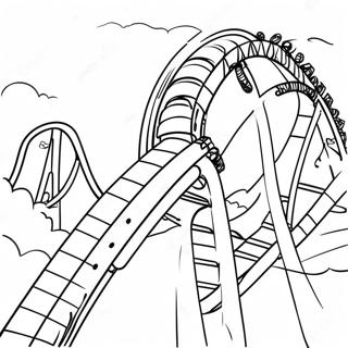 Roller Coaster Coloring Pages