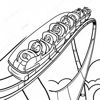 Thrilling Roller Coaster Ride Coloring Page 124898-58972